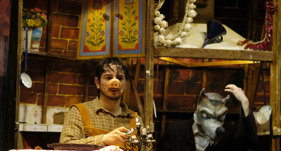 I tre porcellini, teatro ragazzi, fontemaggiore ,Bercini